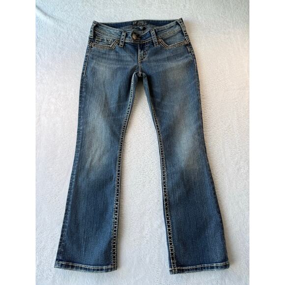 Silver Jeans Womens 8P Tuesday 16 1/2" Short Embroidered Thick Stitching Western - Picture 1 of 12